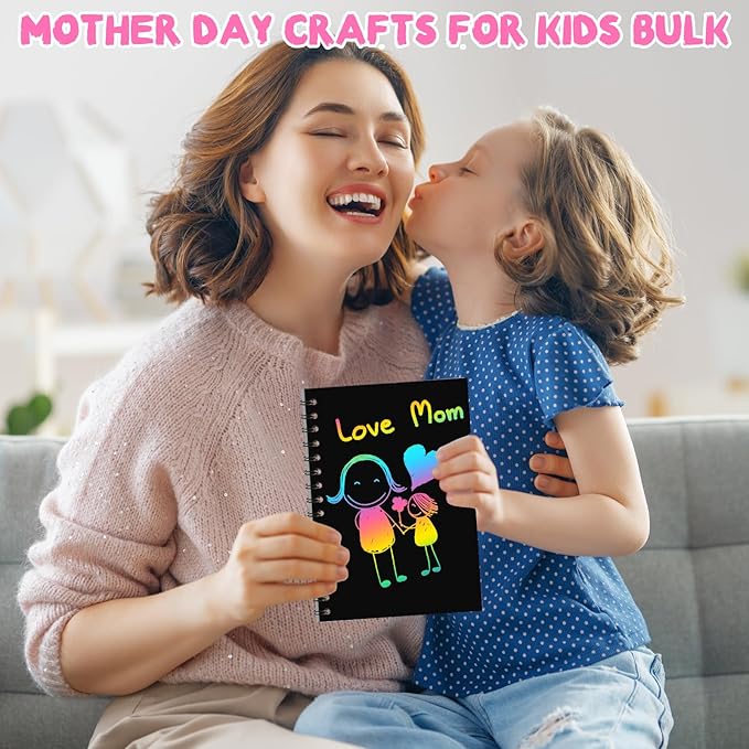 Party Favors for Kids: 48 Pack Rainbow Scratch Art Notebook Back to School - Image 8