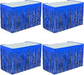 4P Wavy Metallic Tinsel Foil Fringe Table Skirts by Unknown