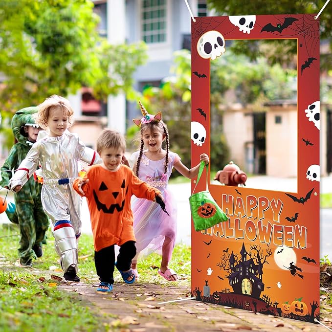 Halloween Photo Booth Props Frame Party Decorations 35 x 73Inch Halloween - Image 6