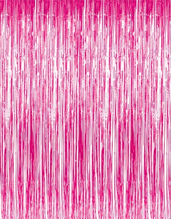 GOER 6.4 ft x 8.2 ft Metallic Tinsel Foil Fringe Curtains, Graduation by GOER