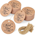 SallyFashion 120PCS Thank You Gift Tags, Round Brown Paper Tags by sallyfashion