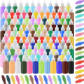 Wettarn 60 Pcs 1.25 oz Sand Art Bottle Kits 60 Colors of Sand and Bottle by Wettarn