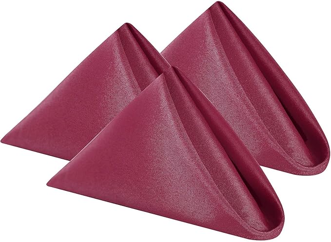 Cloth Napkins 20x20 inch Washable Polyester Dinner Napkins Soft Table Napkins by Cupuamon