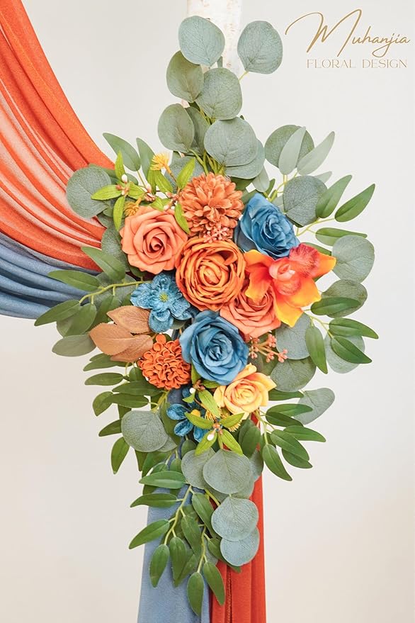 Artificial Wedding Arch Flowers Kit, Ceremony Decoration, Floral Outdoor Party - Image 4
