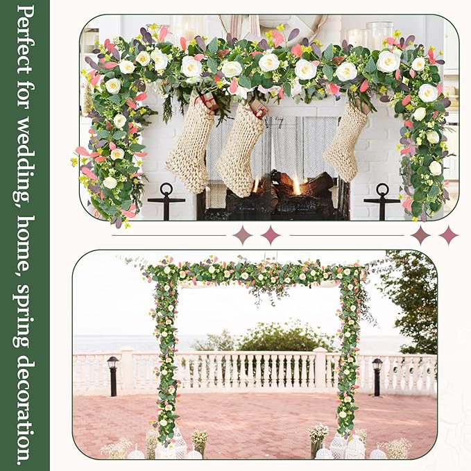 ASTRYAS 2Pcs 6.23Ft Artificial Eucalyptus Garlands - Image 7