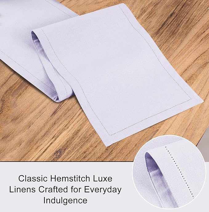 Ruvanti Linen Table Runner 108 Inches, Classic Hemstitch, Non-Slipping - Image 4