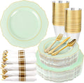 Liacere 350PCS Light Green Plates by Liacere