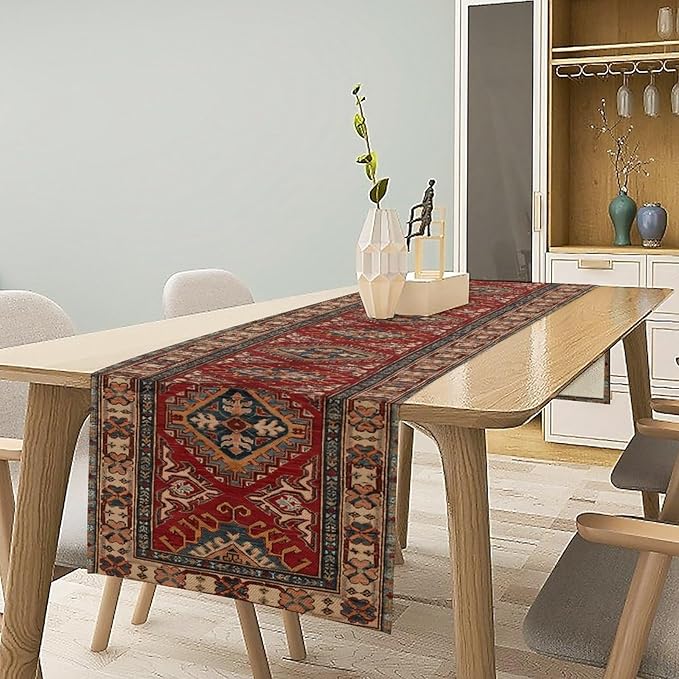 Boho Floral Vintage Table Runner - Image 3