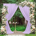 MEETSKY 10ft x 8ft Light Purple Backdrop Curtain by MEETSKY