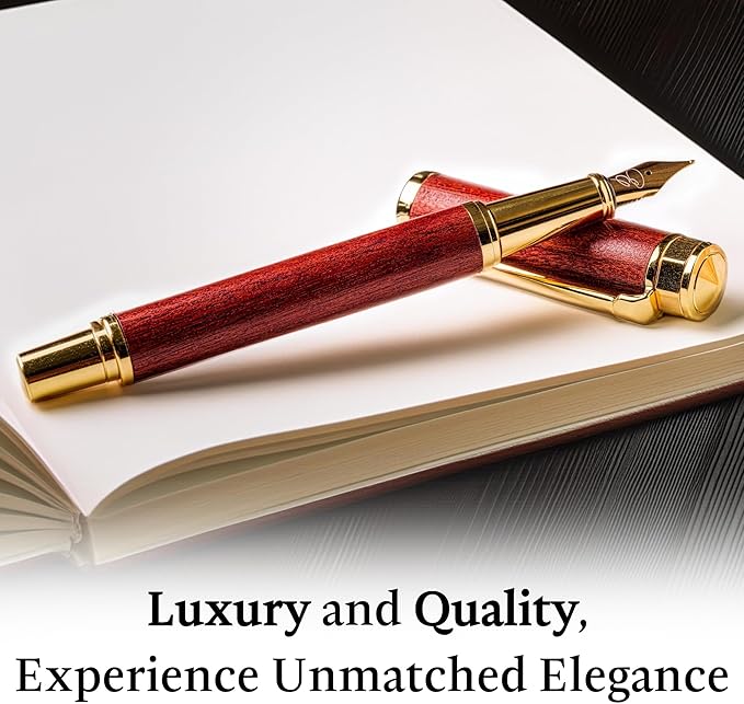 Ellington Pens Elegant Wood Fountain Pen Set – Includes Wooden Pen Box - Image 5