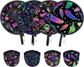 4Pcs Rave Round Foldable Hand Fan Japanese Foldable Fan Style Handheld Compact by JYSILIYH