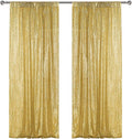 Sugargirl Gold Sequin Backdrop Curtain 2 Panels 2FTx8FT Glitter Gold Background by Sugargirl