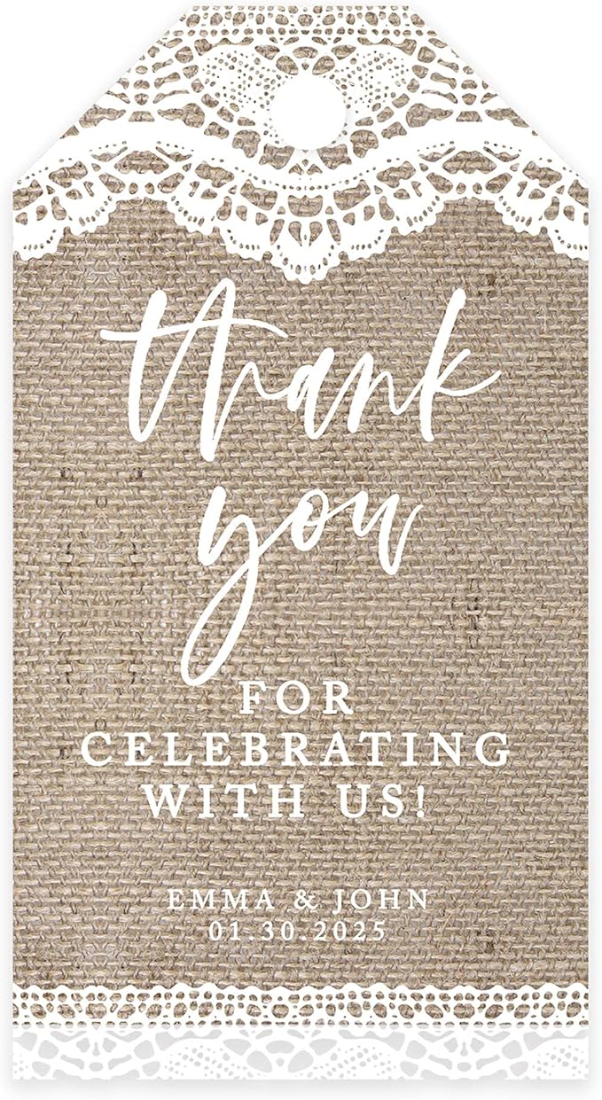 Andaz Press 100-Pack Personalized Thank You Tags by AndazPress