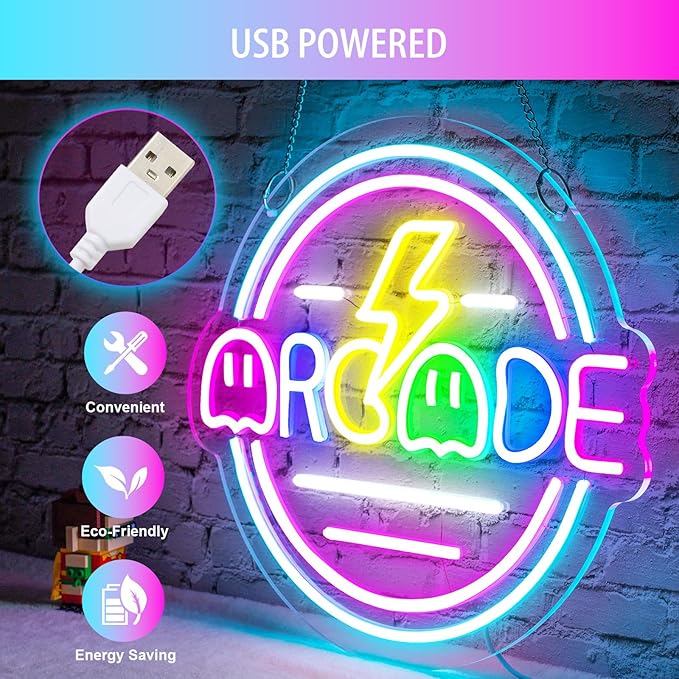 Gamer Neon Sign for Gamer Room Decor, Dimmable Arcade Neon Signs for Wall Decor - Image 4