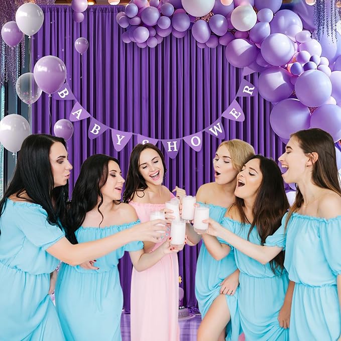10 x 7 Feet Purple Backdrop Curtain - Image 5