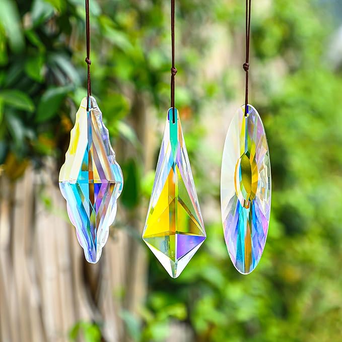 3 Pack 5'' Large Crystal Prisms Suncatchers - Image 5