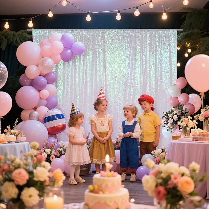 SquarePie Sequin Backdrop Curtain Not See Through Thick Glitter Background - Image 2