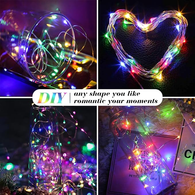 ZGWJ 8 Pack Fairy Lights Battery Operated, 7ft 20 Mini LED Fairy String Lights - Image 4