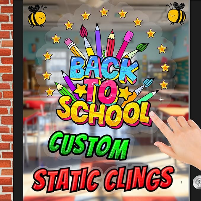 Custom High Static Window Cling ║ Your Logo or Design We Print Your Static by MyHappyCustomizedGifts