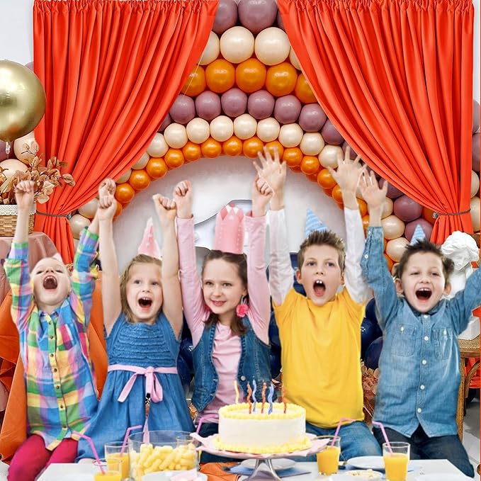10 x 10 Feet Orange A Backdrop Curtain - Image 4