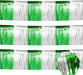 3 Pack 10 Feet Silver Green Foil Fringe Garland Metallic Tinsel Streamers by Ferwzsr
