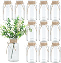 Vintage Glass Flower Vase，12 Pack Farmhouse Transparent White Glass Centerpiece by LEYIQUCHAMPAGNEWINEGLASSES