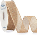 Ribbli Burlap Ribbon Continuous 20 Yard 1.5 Inch Natural Wired Ribbon by Ribbli