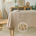 NLMUVW Square Burlap Table Cloth 54 x 54 Inch, Linen Tablecloth Water Resistant by NLMUVW