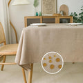 NLMUVW Linen Tablecloth for Rectangle Tables 102 Inch Burlap Textured Table by NLMUVW