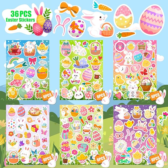36 Sheets Easter Stickers, Easter Stickers - Image 2