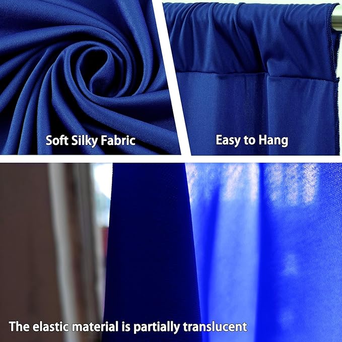 10 x 7 Feet Blue Backdrop Curtain - Image 3