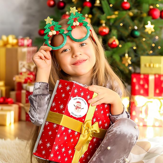 callie moment Personalized Christmas Stickers, Custom Name Waterproof Christmas - Image 6