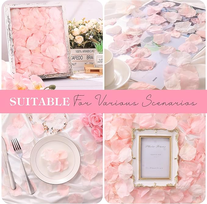 380 Pieces Real Light Pink Rose Petals Dried Rose Flower Petals - Image 7