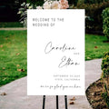 Generic Personalized Wedding Welcome Sign, 18x27 inches, Modern Style, Wedding by CENOVACY