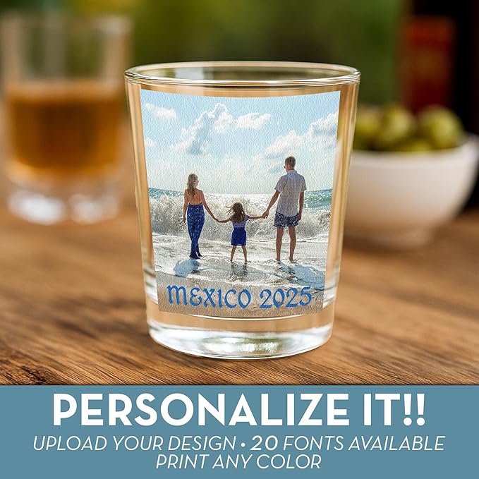 1pk Personalized Printed Photo 2.5oz Shot Glass - Image 2