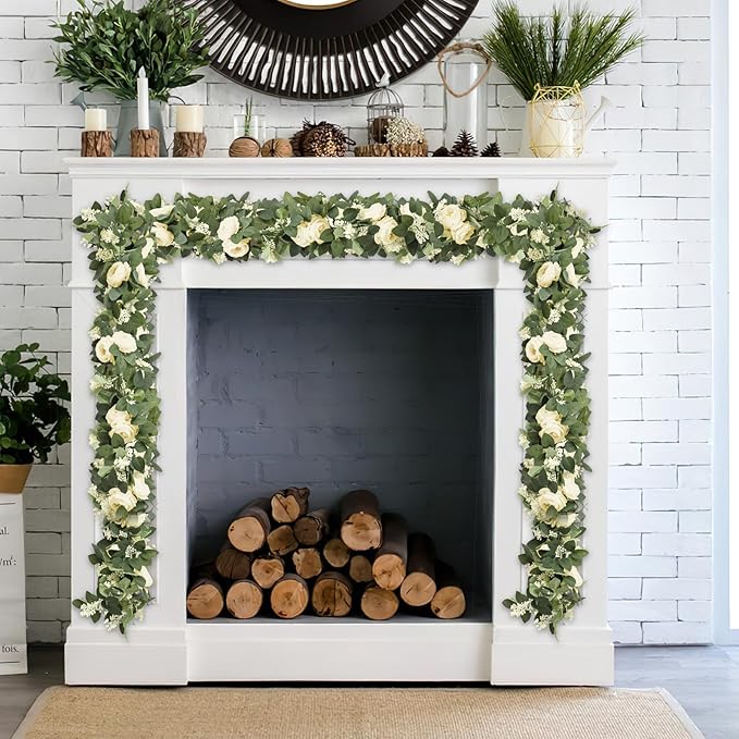 MAKHOT 2PCS Eucalyptus Garland, 6.6Ft Artificial Greenery Garlands Flower Decor - Image 6