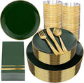 NOCCUR 350PCS Green Plastic Plates by NOCCUR