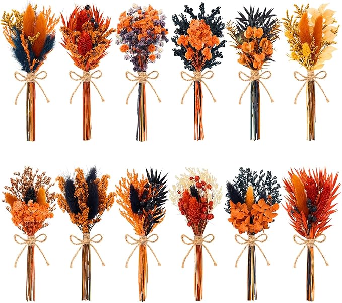 12/24 PCS Charming Dried Flowers Bouquet by WelcometoLawnIdyll