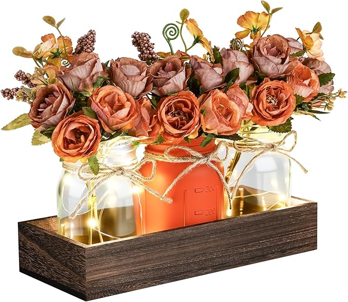 VAIPI Fall Decor Mason Jar Centerpiece Table Decorations by VAIPI