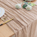 Asee'm Cheesecloth Table Runner 120 Inches Long Nude Pink Boho Gauze Cheese by Aseem