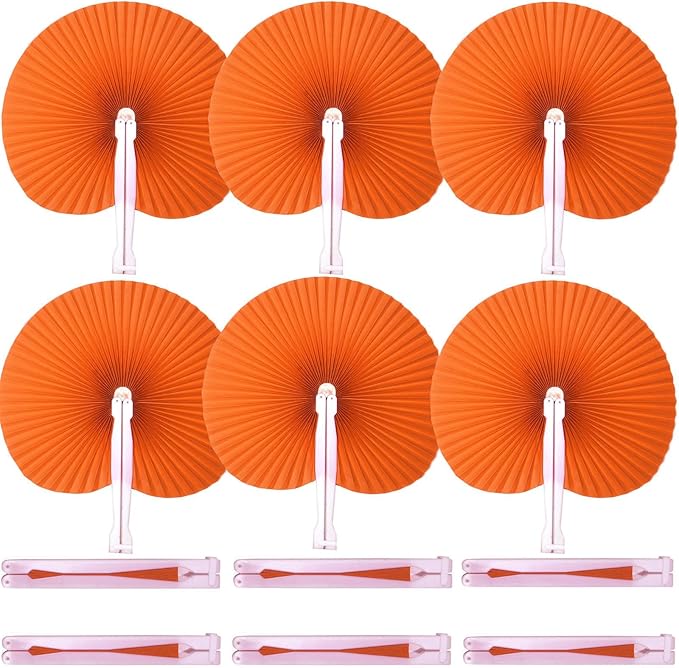 12 Packs Decorative Paper Folding Hand Fans Handheld by Bestage