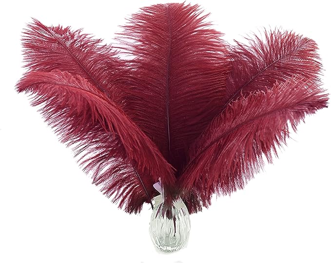 Ballinger Burgundy Large Ostrich Feathers by Ballinger