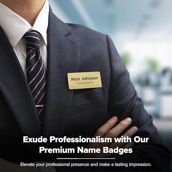 Name Tag, Magnetic Name Tags, Personalized Name Tags, 1.5 x 3 Inches, Durable - Image 2