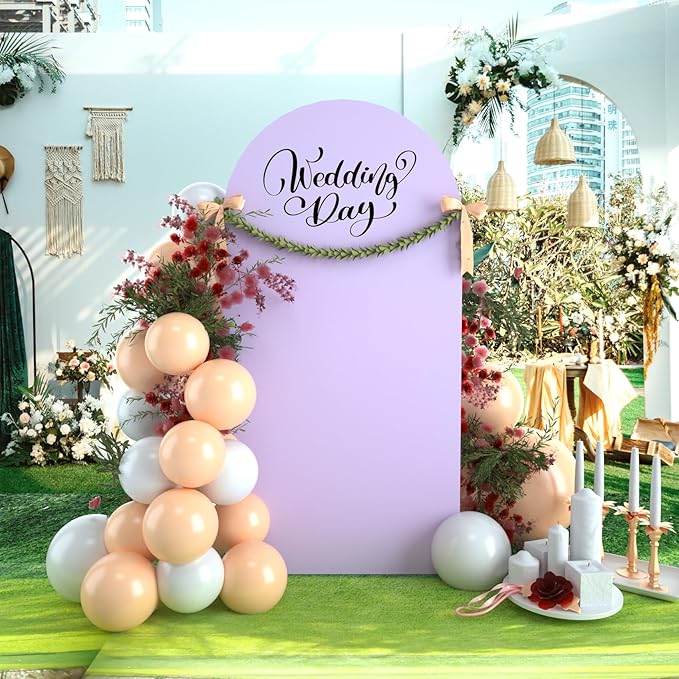 bricia Wedding Arch Backdrop Stand Cover, 5FT Double Sided Stretchy Arch Cover - Image 5