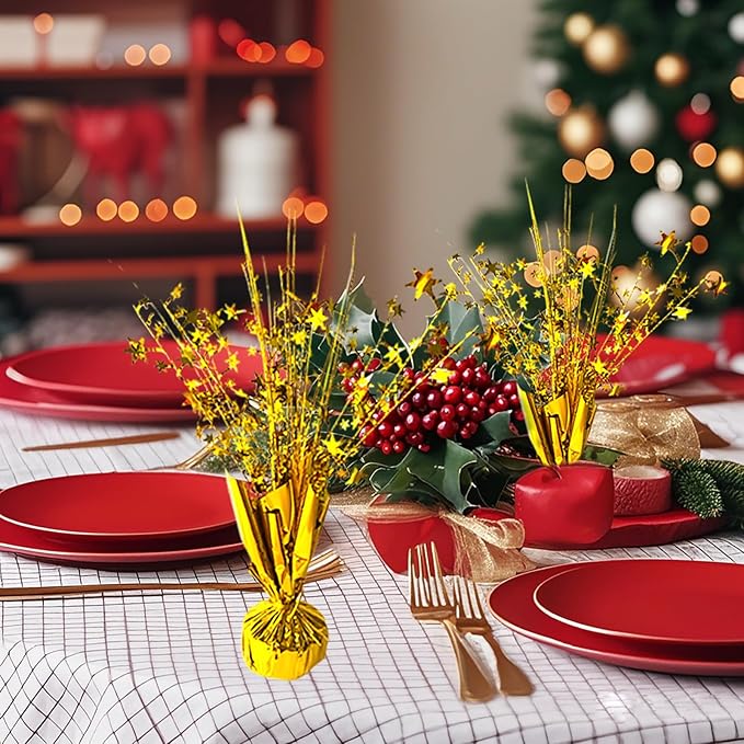 12 Pack Metallic Foil Spray Centerpiece Star Table Decoration Burst Table - Image 8