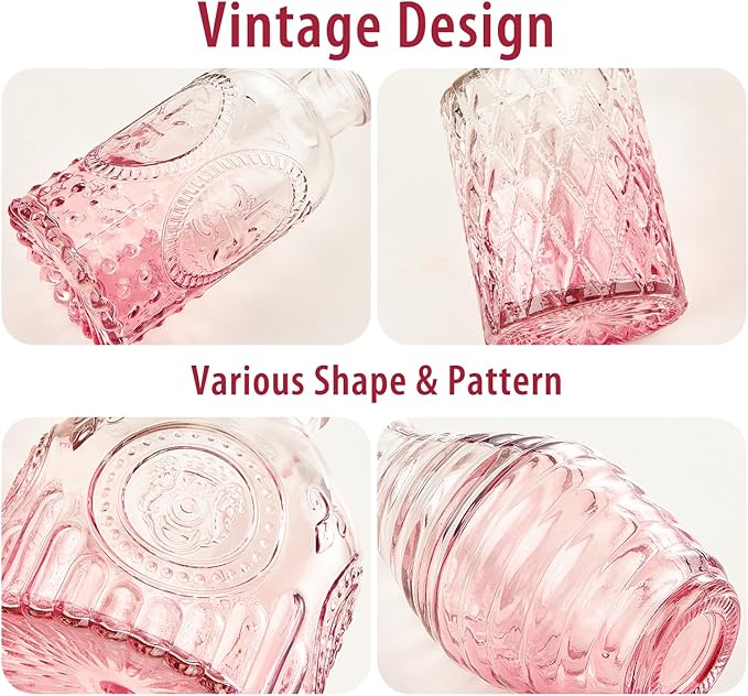 Glass Bud Vase Set of 12, Small Flower Vases in Bulk, Wedding Decoration - Image 4