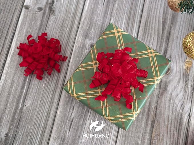 HUIHUANG Red Bows for Gift Wrapping Christmas Gift Bows 5 inch x 8 Counts - Image 6