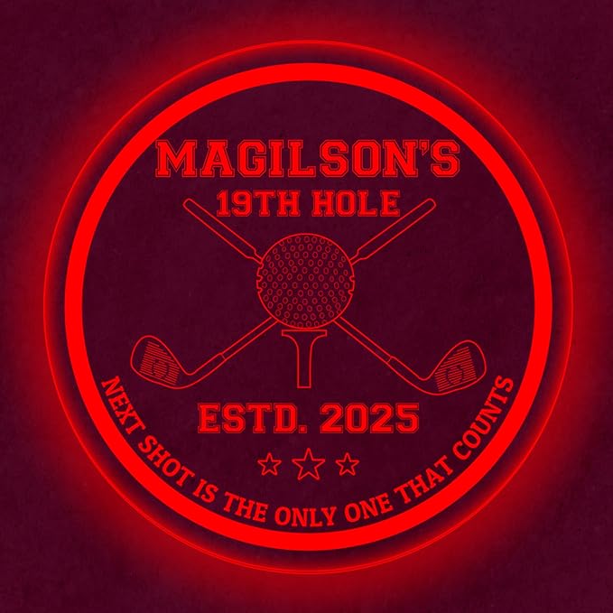 Custom Golf LED Bar Sign – Personalized Color Changing Acrylic Wall Decor - Image 5