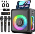 Karaoke Machine with 3 Wireless Mics | Bluetooth 5.3 Speaker with Echo by PPMIC