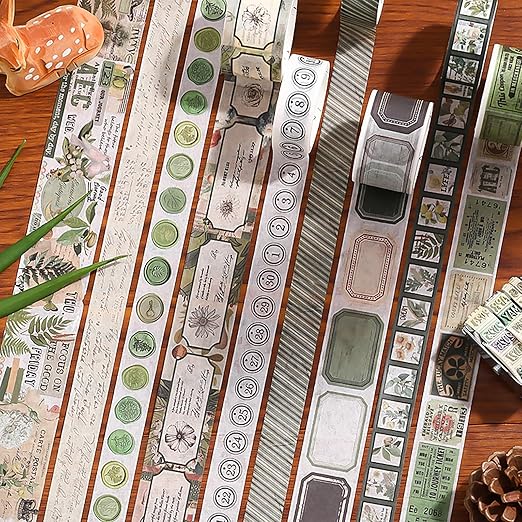 18 Rolls Botanical washi Tape Set - Image 6